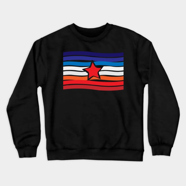 Yugoslavia Retro Flag Crewneck Sweatshirt by StuffByMe